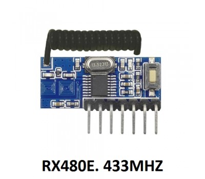 گیرنده ریموت کد لرن 4 کاناله ASK 433MHz سوپرهترودین مدل RX480