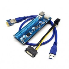 رایزر کارت گرافیک PCI-E 1X به 16X دارای رابط USB3.0 مناسب سیستم ماینر V009S